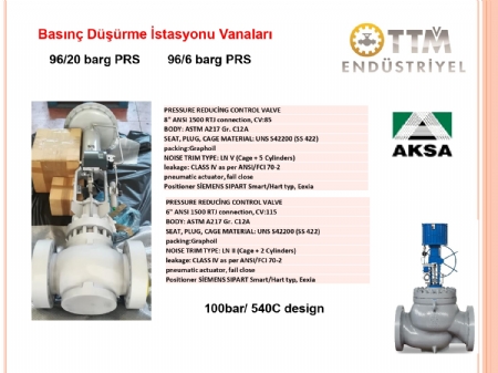 Enerji Santrali Basınç Düşürme İstasyonu Uygulaması