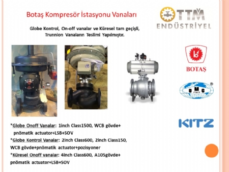 Botaş Kompresör İstasyonu Vanaları
