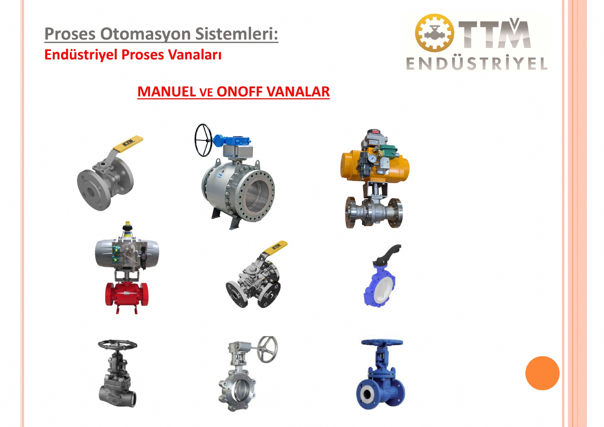 On-Off ve Manuel Vanalar