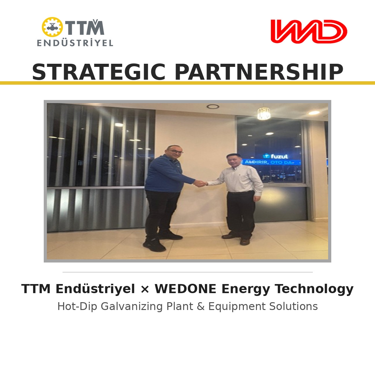 WEDONE ENERGY FİRMASIYLA İŞBİRLİĞİ ANLAŞMASI İMZALANDI<